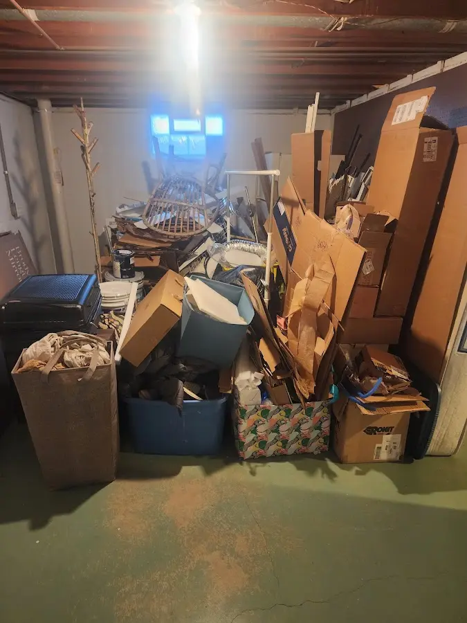 Roll-off dumpster container at job site for Yard Waste Dumpster Rental in Morristown